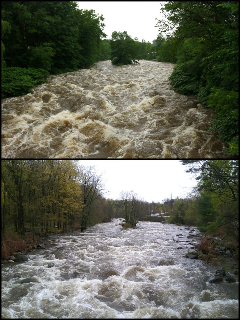 Visual gauge for the Lower New Haven River Bristol Vermont Vermont Whitewater Kayaking