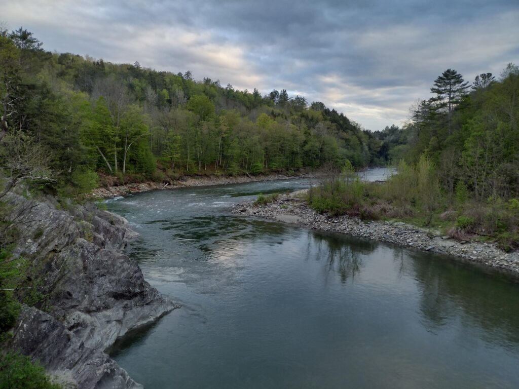 The White River In Gaysville VT as viewed from the takeout bridge